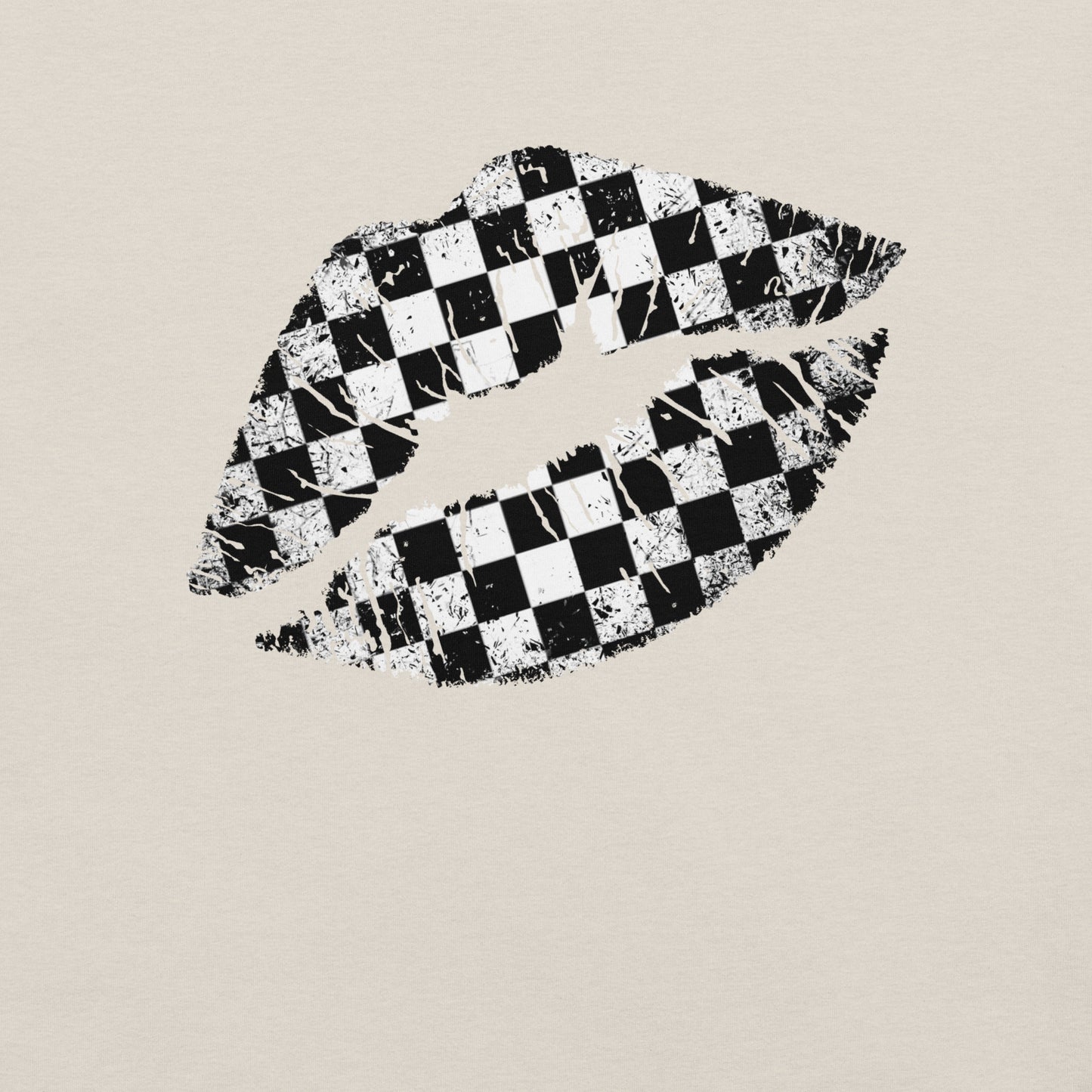 Checkered Lips t-shirt