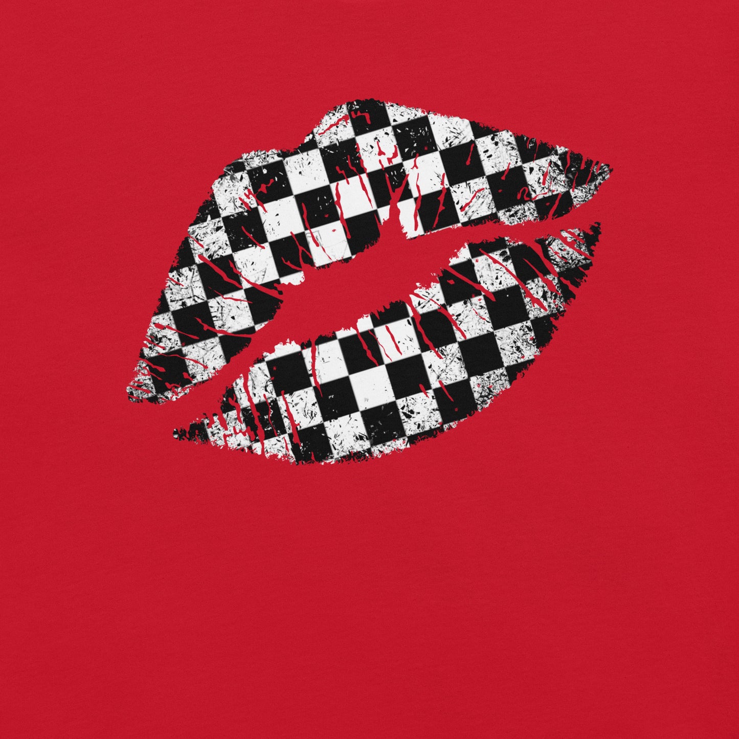 Checkered Lips t-shirt